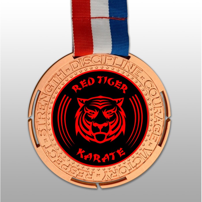100MM MOTIVATION UV METAL PRINTED MEDAL (3MM THICK) - GOLD, SILVER OR BRONZE